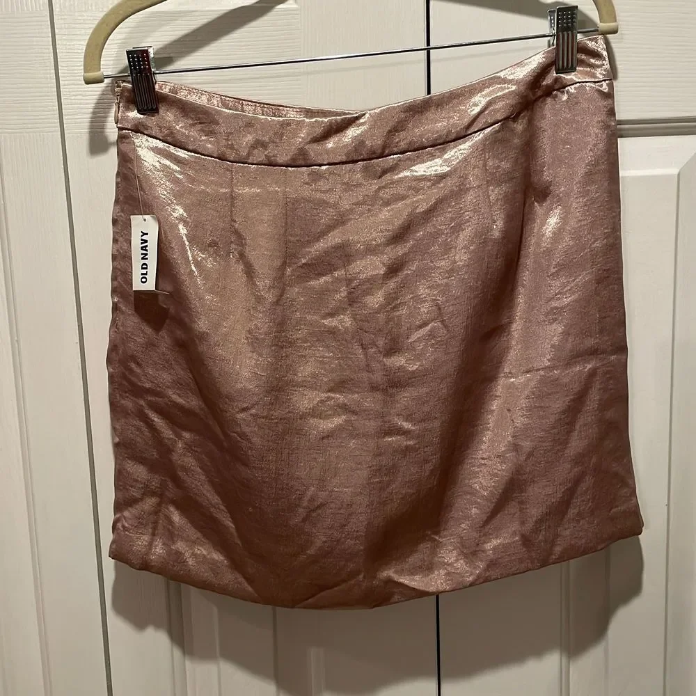 Old Navy Silk Pink Mini Skirt